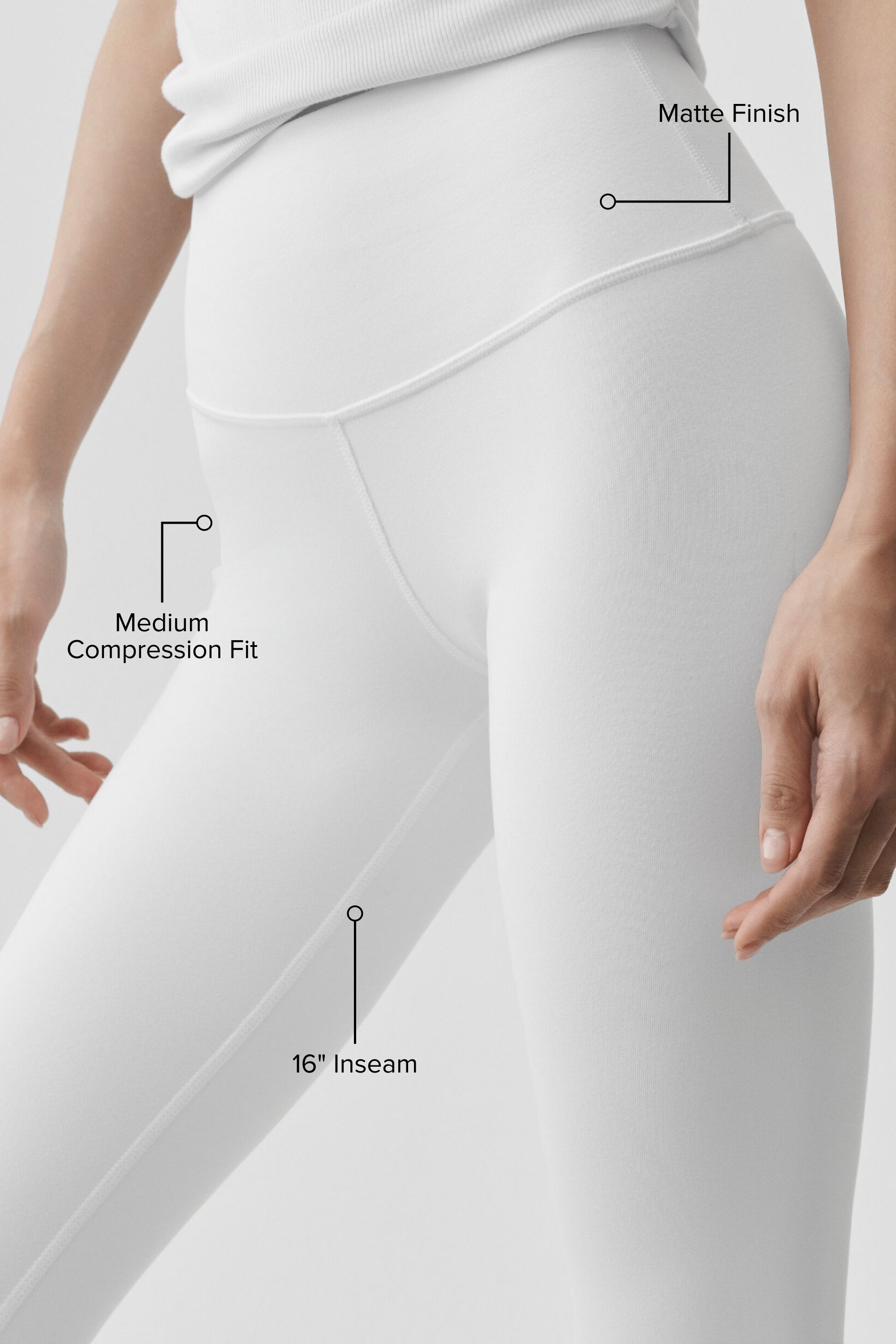 16" High-Waist Airbrush Capri - White — photo 2