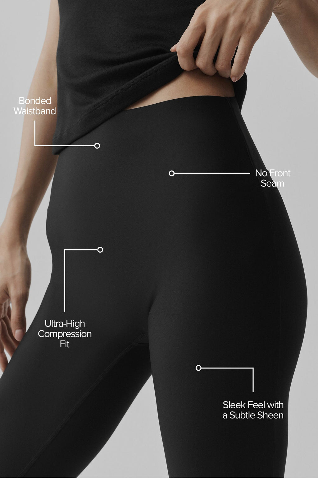 Airlift High-Waist Sleek Capri - Black — photo 2