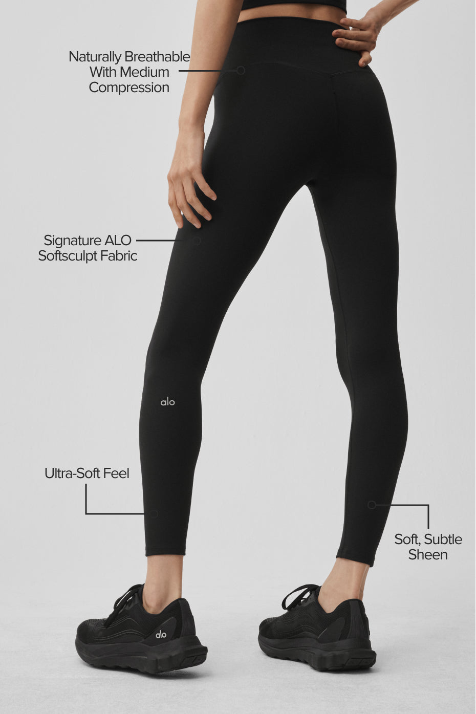 ALO Softsculpt High-Waist 7/8 Legging - Black — photo 2