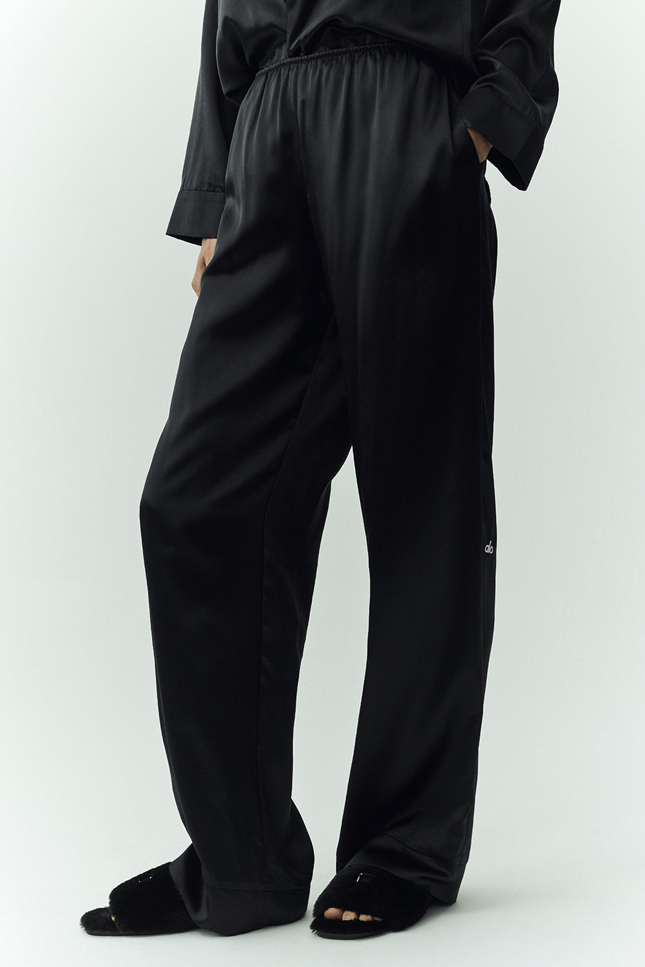 Silk Luminous Pant (Long) - Black — photo 2