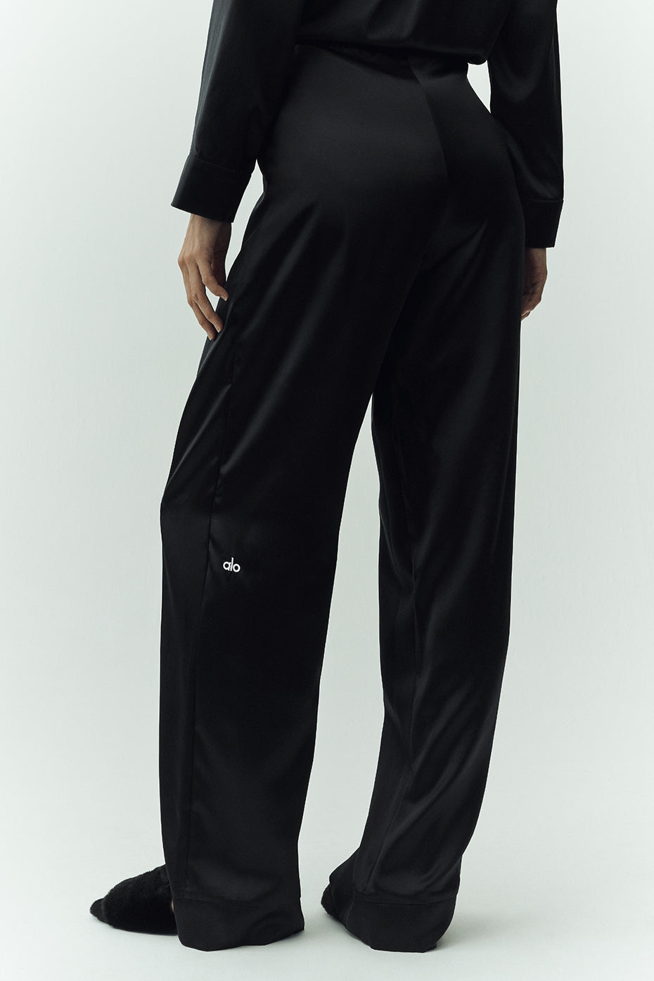 Silk Luminous Pant (Long) - Black — photo 4