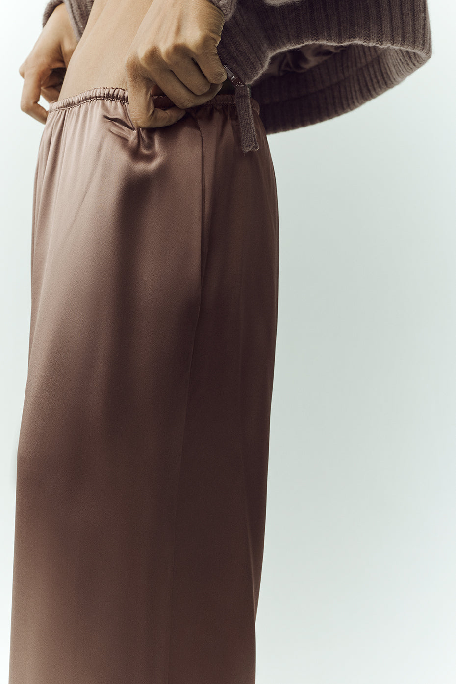 Silk Luminous Pant (Long) - Alpine Cocoa — photo 4