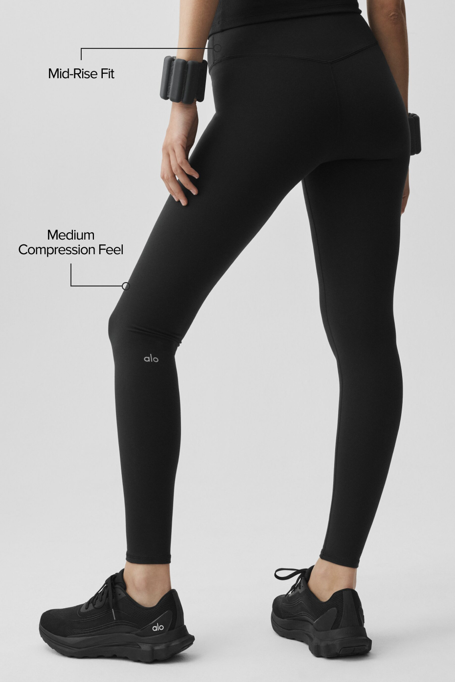 Airbrush Mid-Rise Legging - Black — photo 2