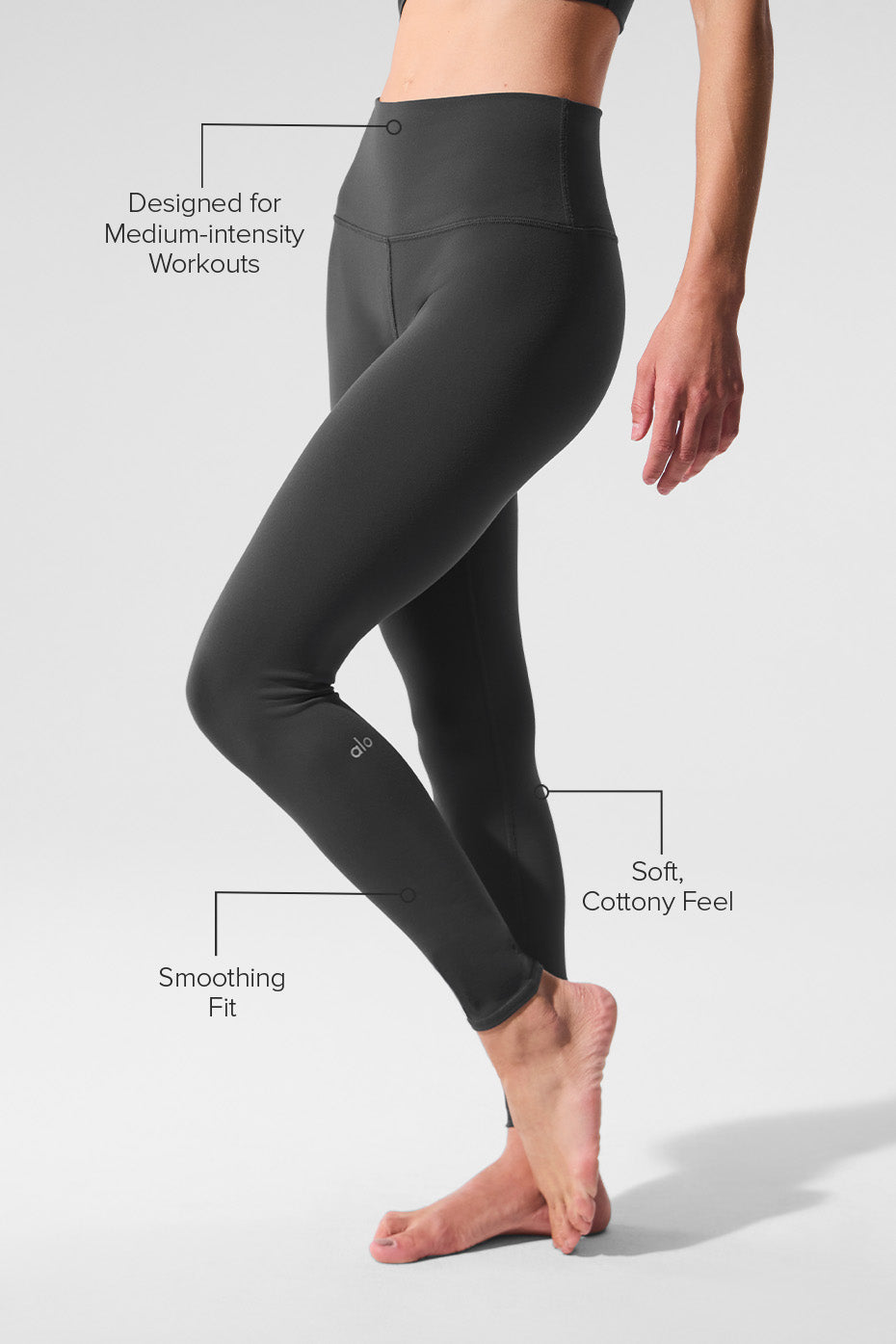 High-Waist Airbrush Legging - Anthracite — photo 2