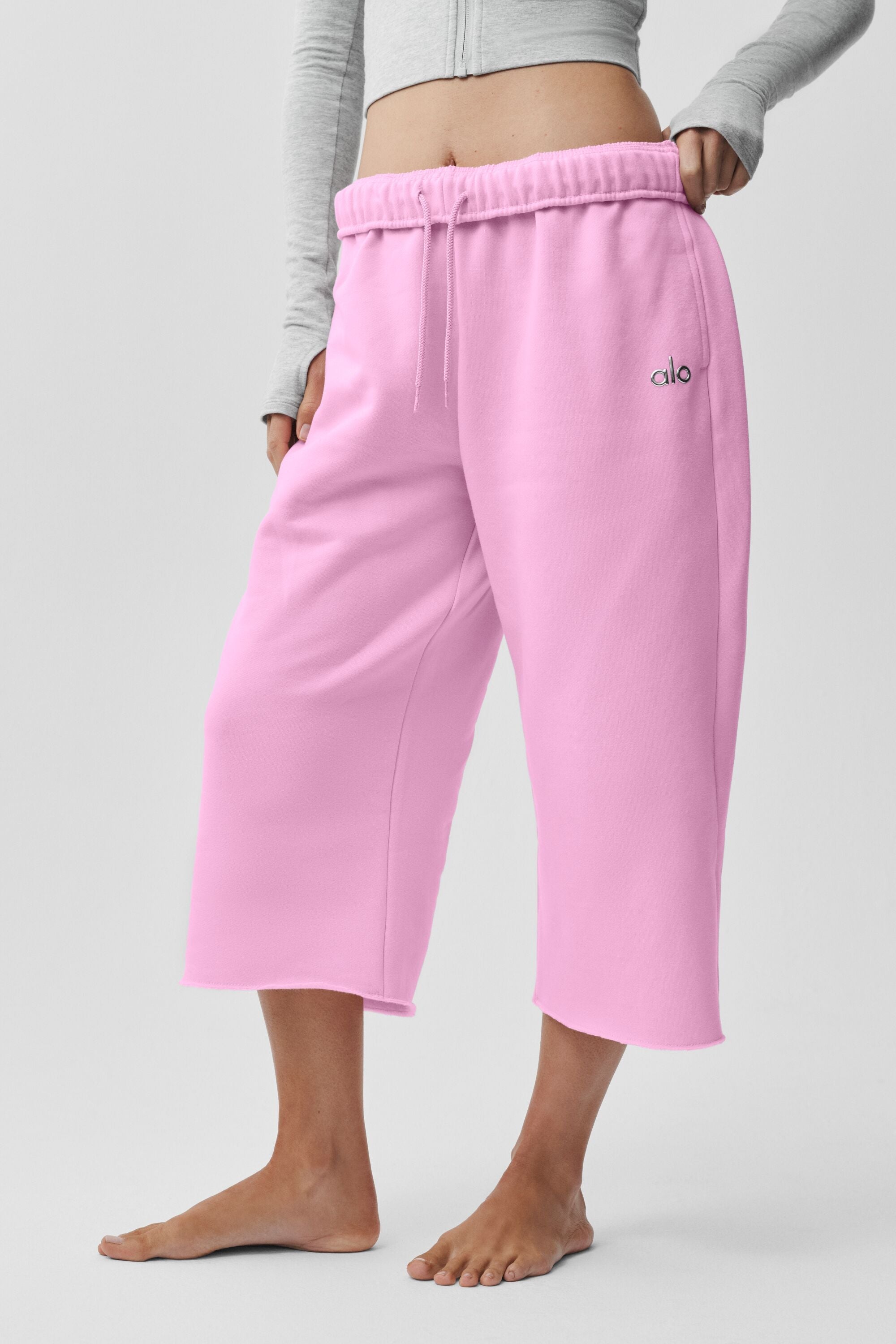 Accolade Cutoff Sweatpant - Candy Heart Pink — photo 3