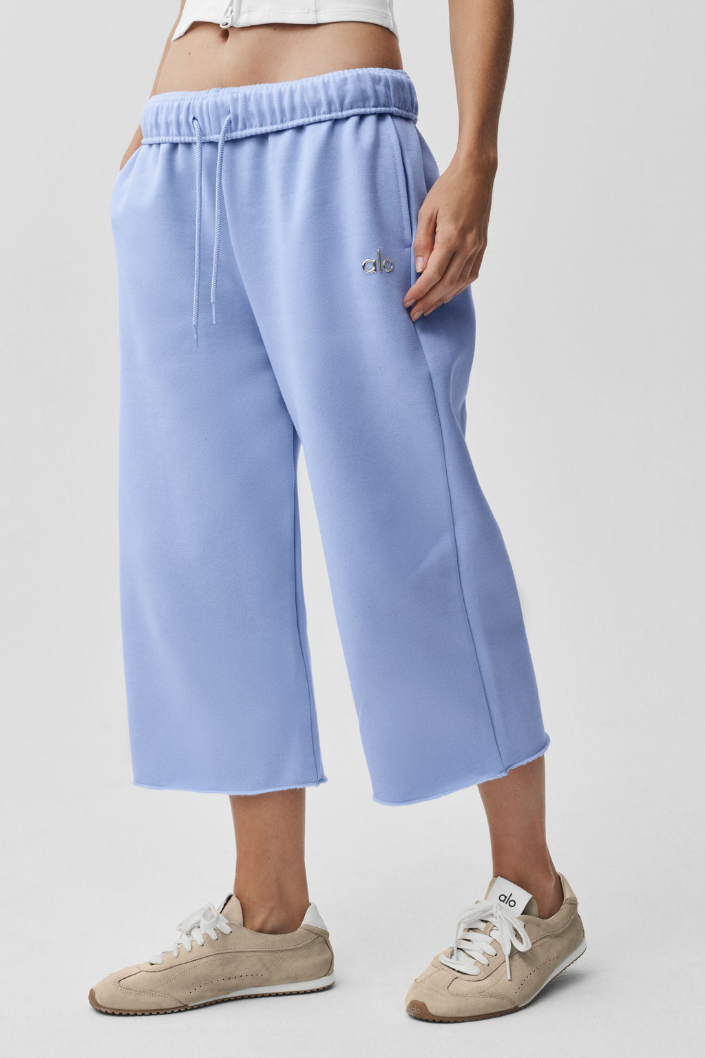 Accolade Cutoff Sweatpant - Light Provence Blue — photo 1