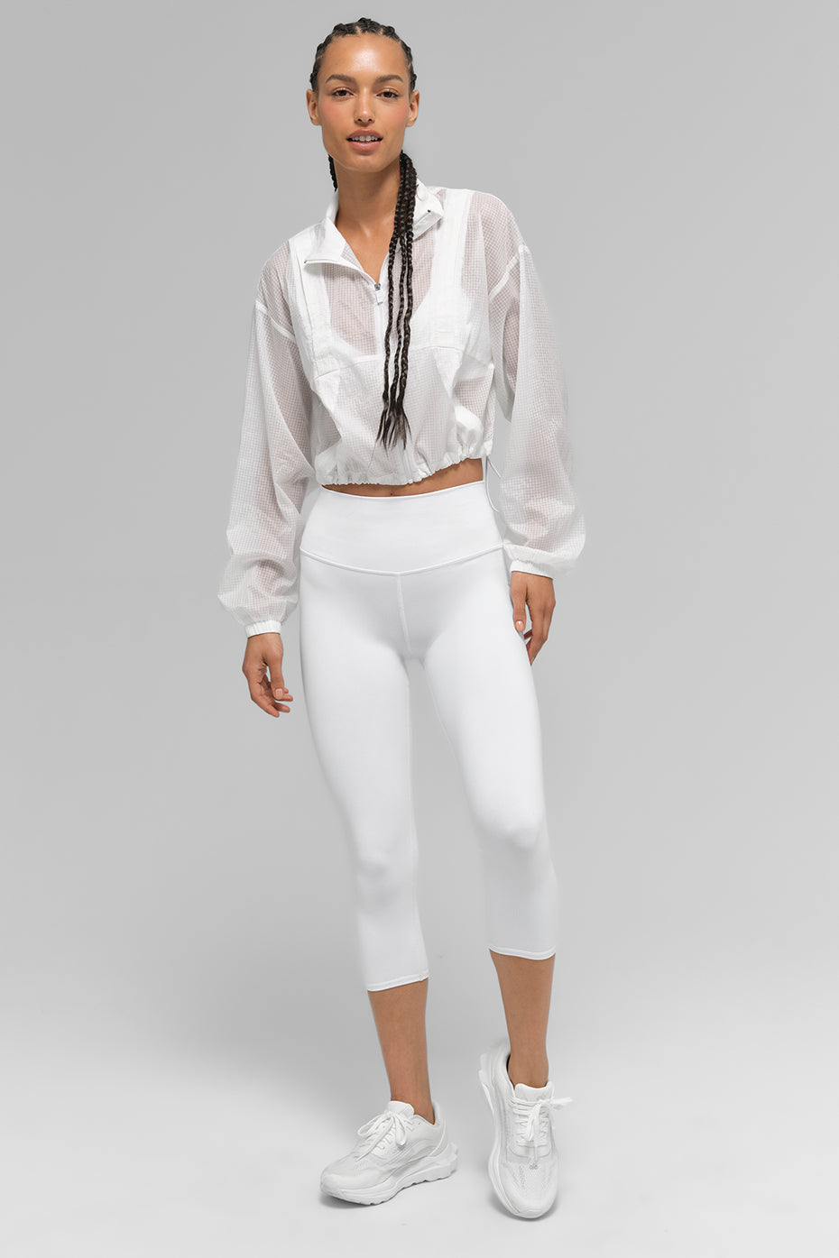 High-Waist Airbrush Capri - White — photo 5
