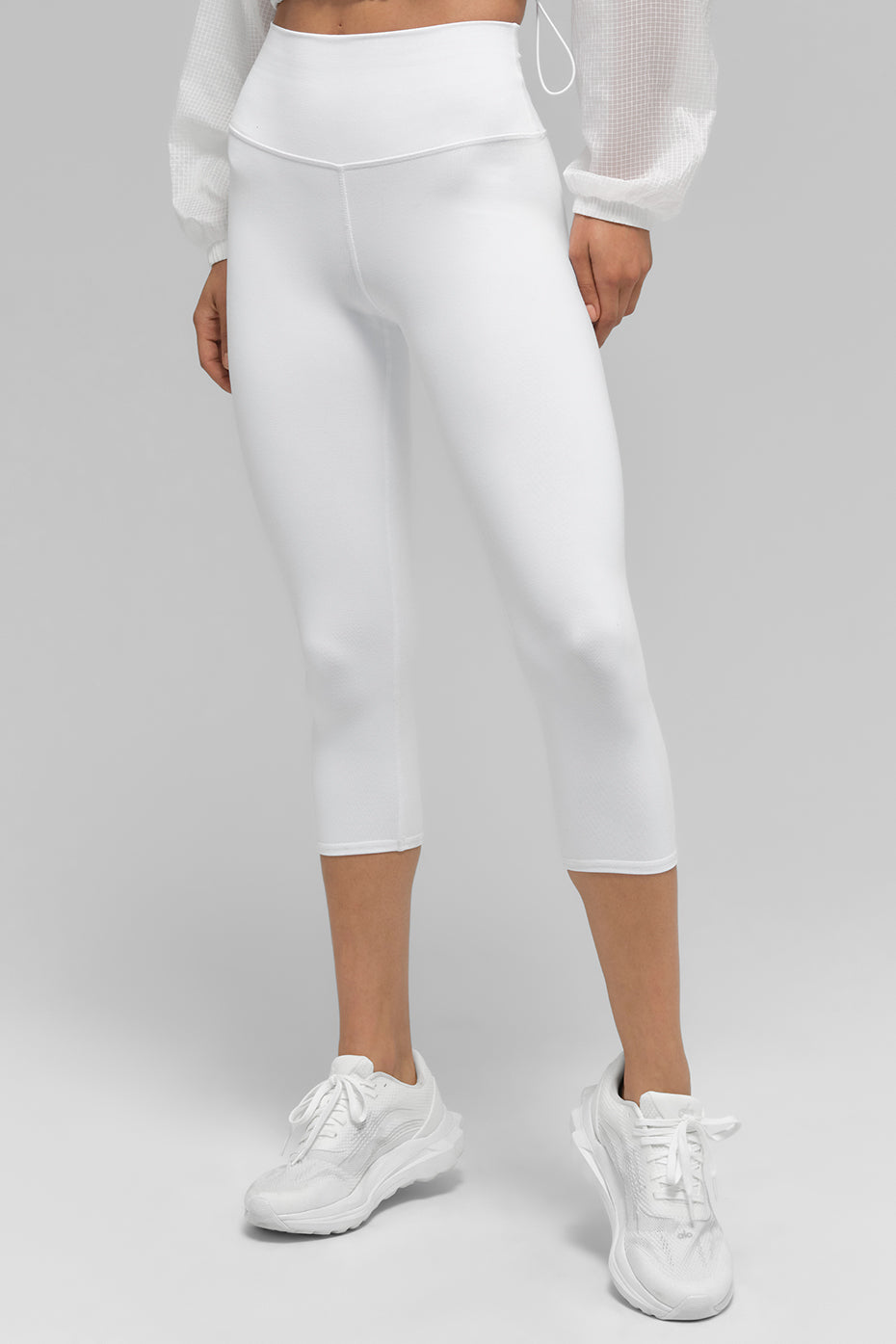 High-Waist Airbrush Capri - White — photo 1