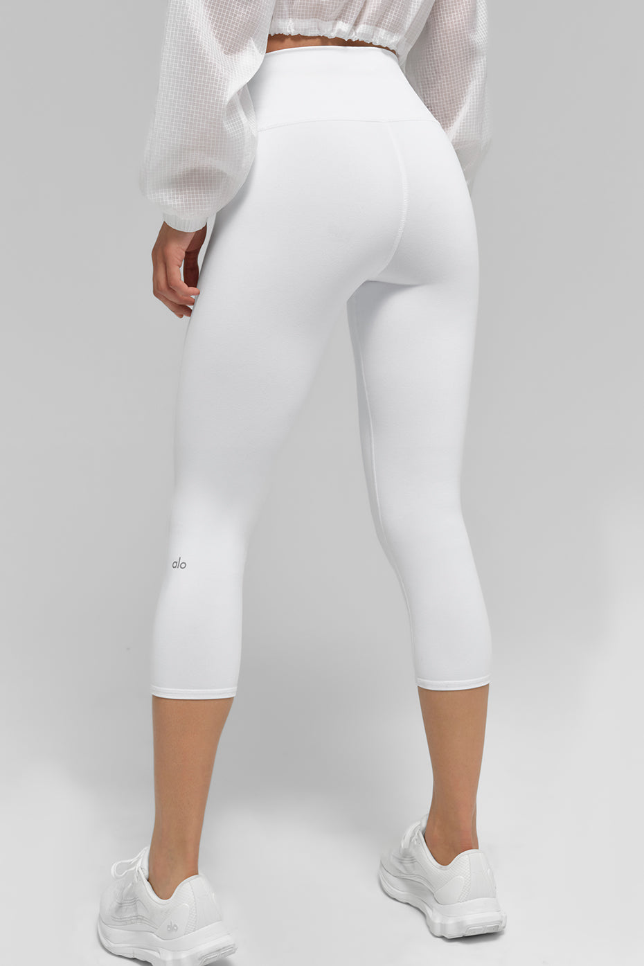 High-Waist Airbrush Capri - White — photo 2
