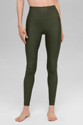High-Waist Airlift Legging - Green Olive — photo 1