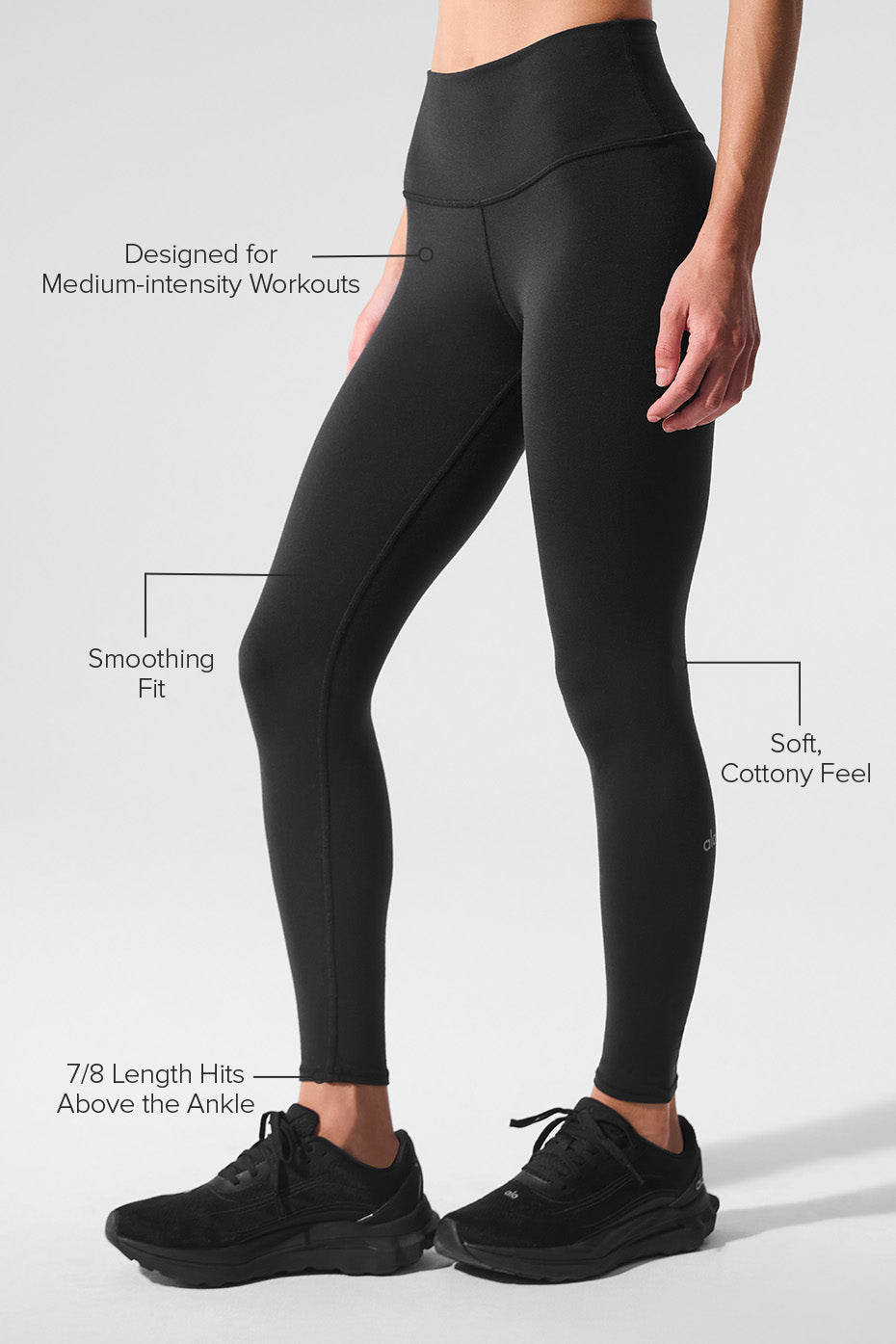 7/8 High-Waist Airbrush Legging - Black — photo 2