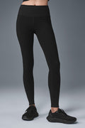 High-Waist Alosoft Lounge Legging - Black — photo 1