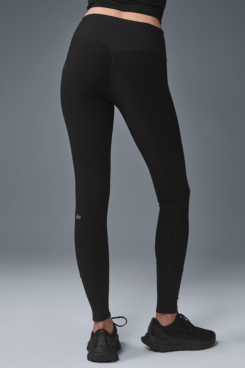 High-Waist Alosoft Lounge Legging - Black — photo 3