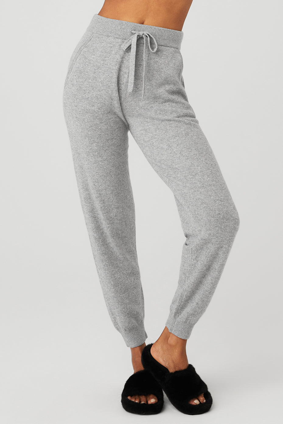 High-Waist Cashmere Jet Set Pant - Dove Grey Heather — photo 1
