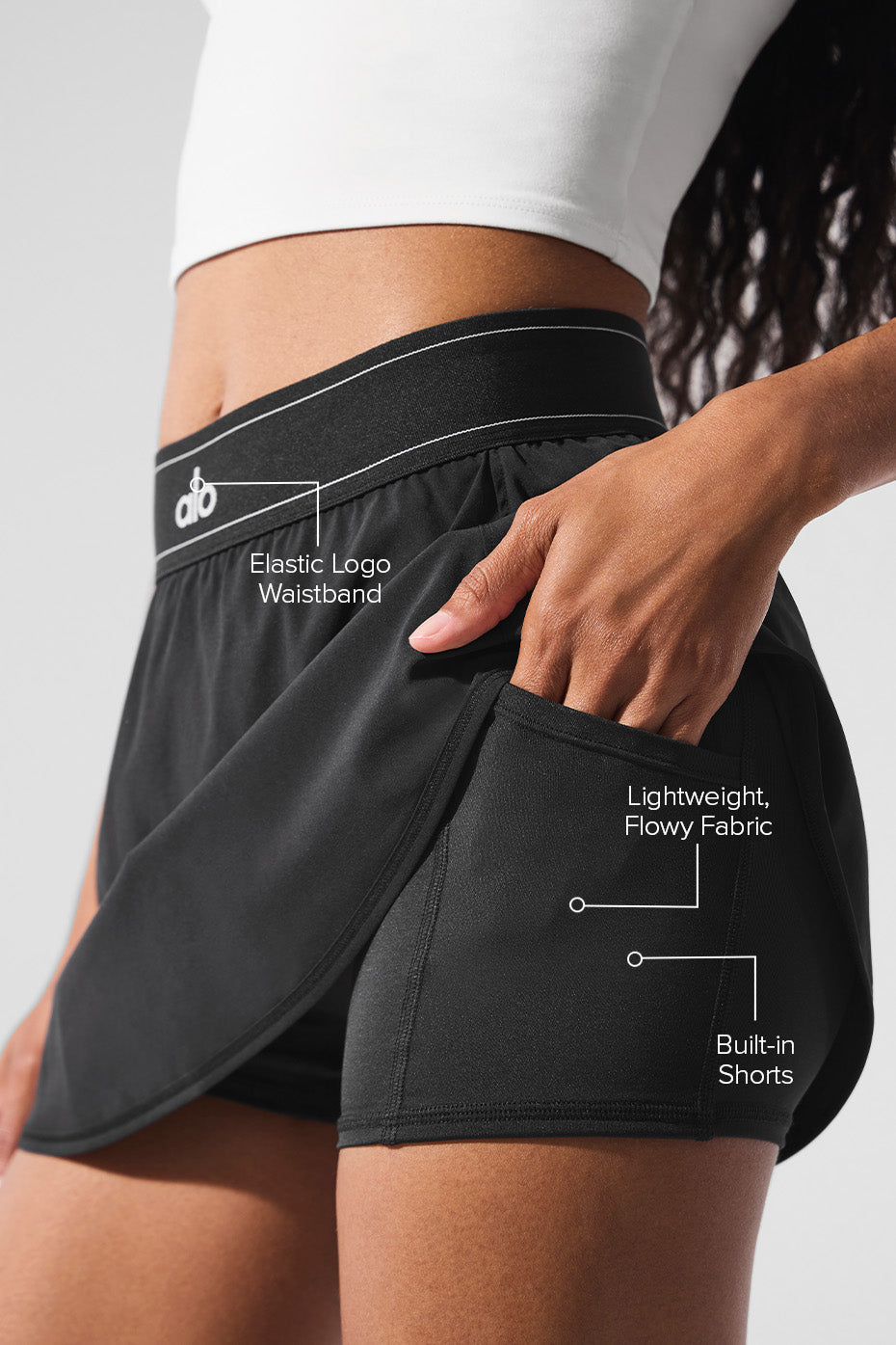Match Point Tennis Skirt - Black — photo 2