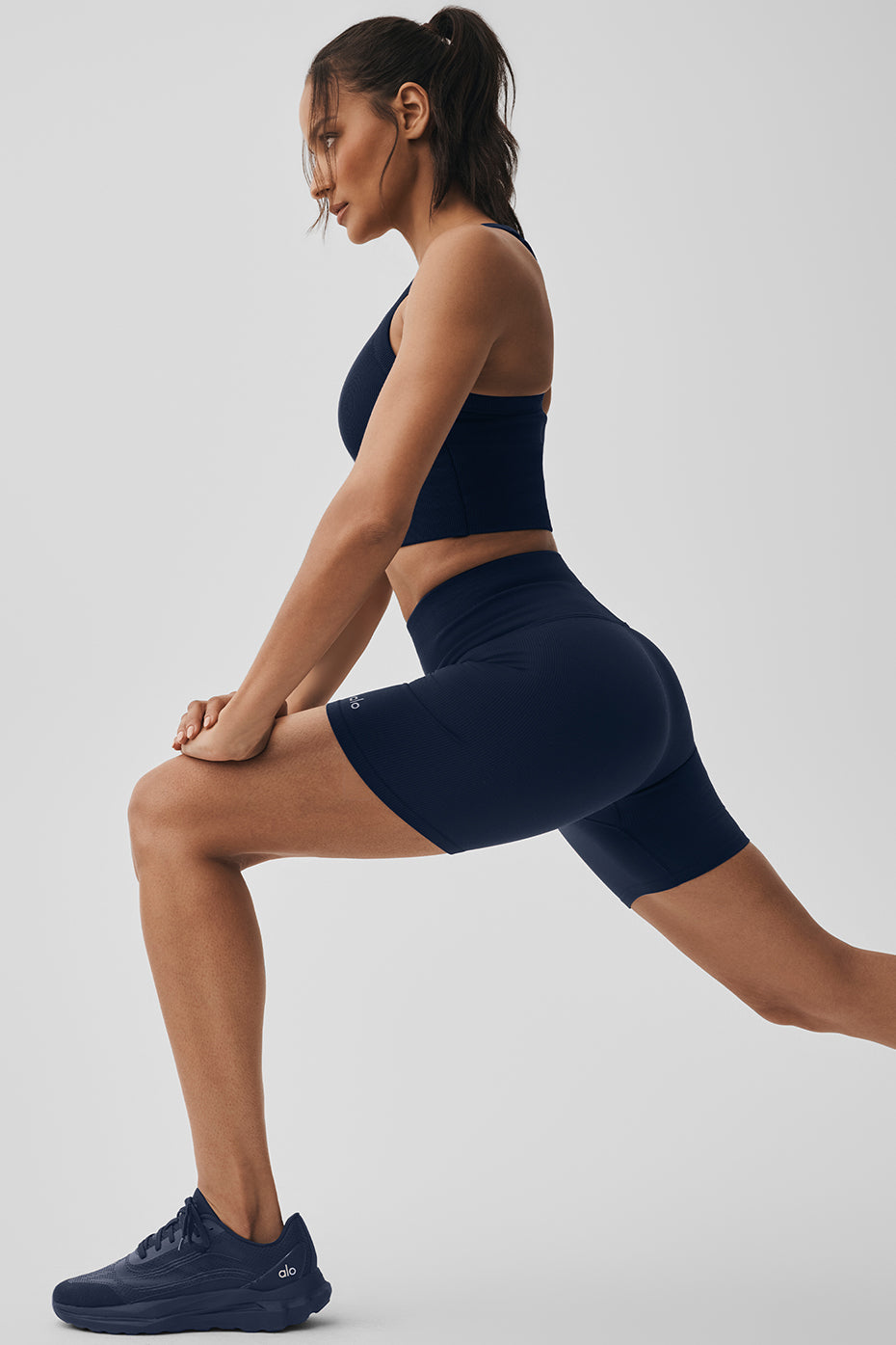 5" Seamless Ribbed Favorite Short - Navy — photo 4