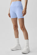 5" Seamless Ribbed Favorite Short - Light Provence Blue — photo 1
