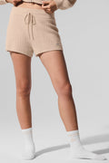 Cashmere High-Waist Plush Waffle Short - Macadamia Blush — photo 1