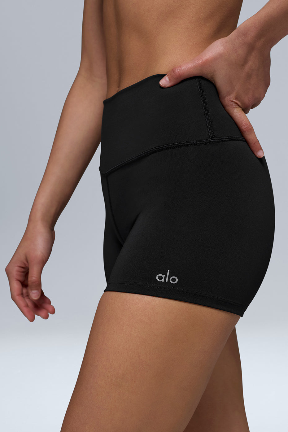 3" High-Waist Airlift Short - Black — photo 4