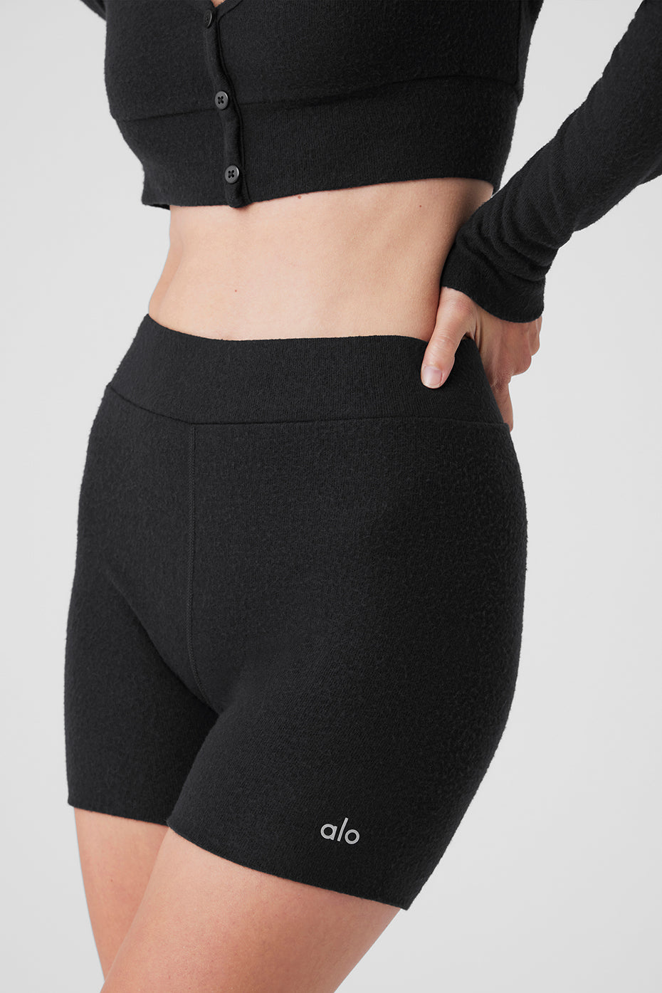 Alolux High-Waist Me Time Short - Black — photo 2