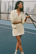 Tennis Club Sweater Knit Skirt - Oatmeal/White — photo 1