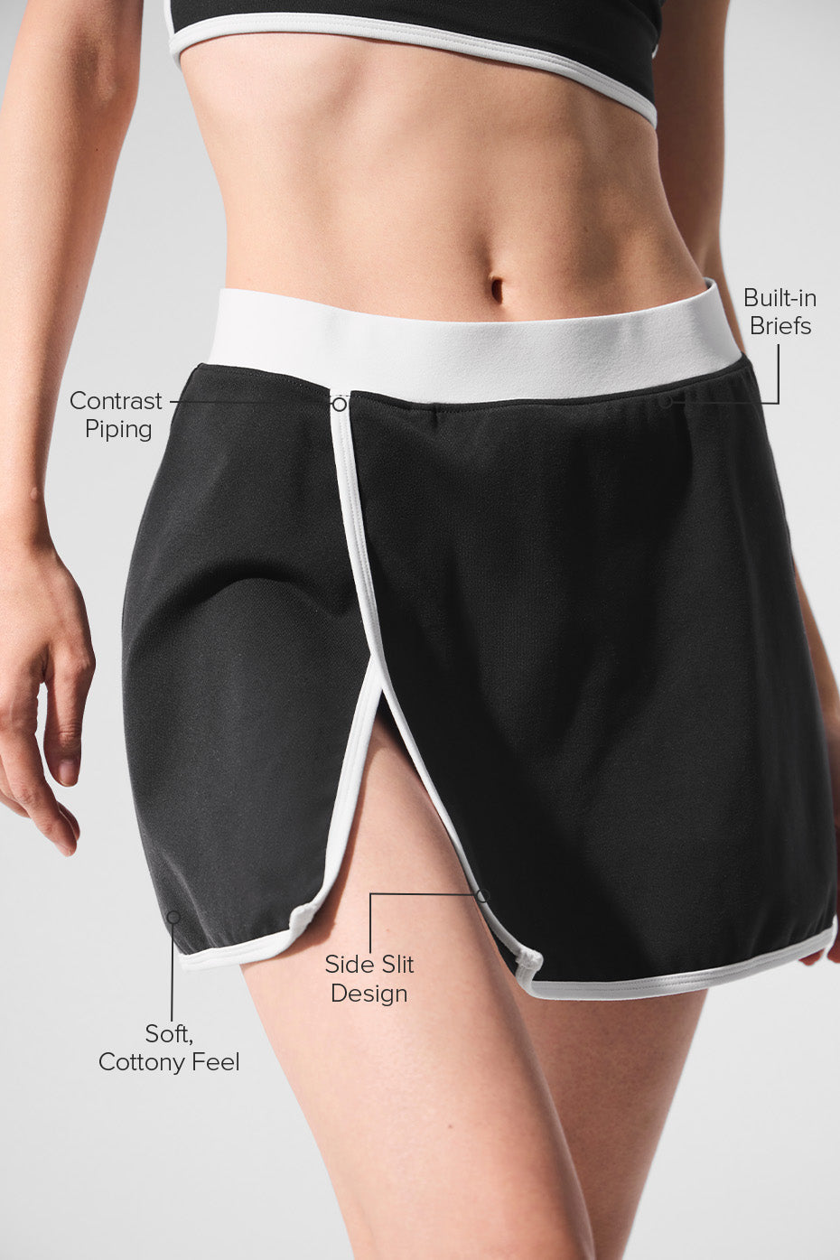 Airbrush Streamlined Skirt - Black/White — photo 2