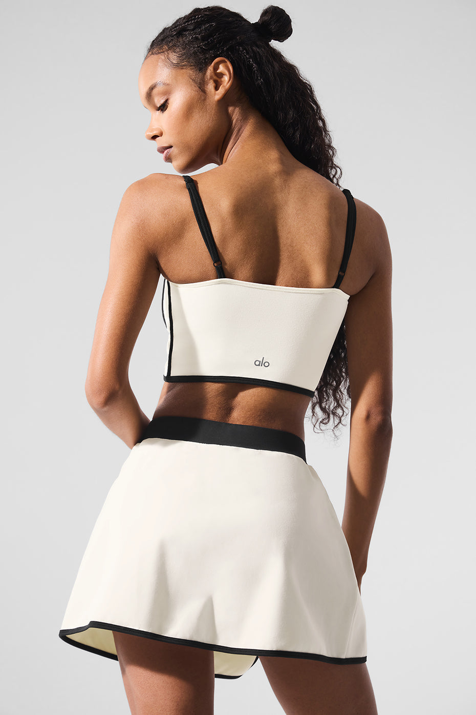 Airbrush Streamlined Bra Tank - Ivory/Black — photo 3