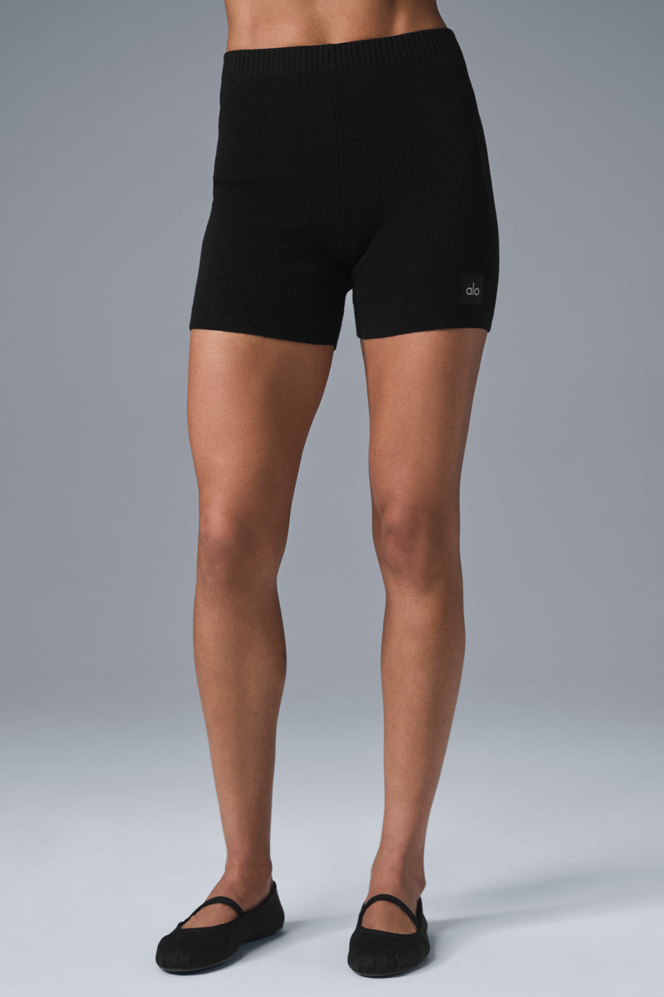 Scholar Knit High-Waist Short - Black — photo 1