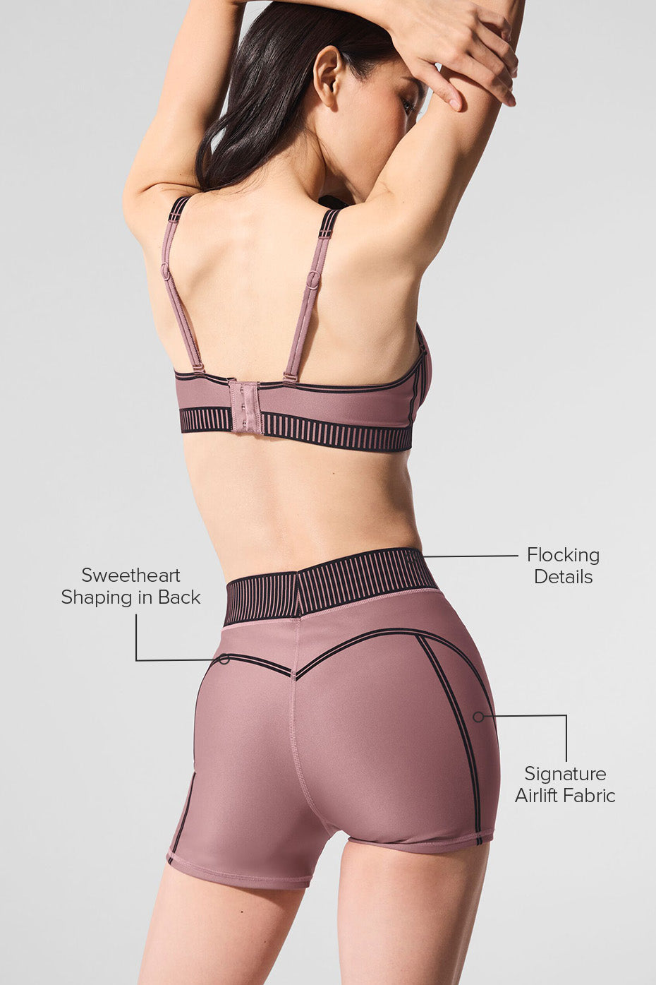 Airlift High-Waist Line Up Short - Smoky Quartz — photo 2