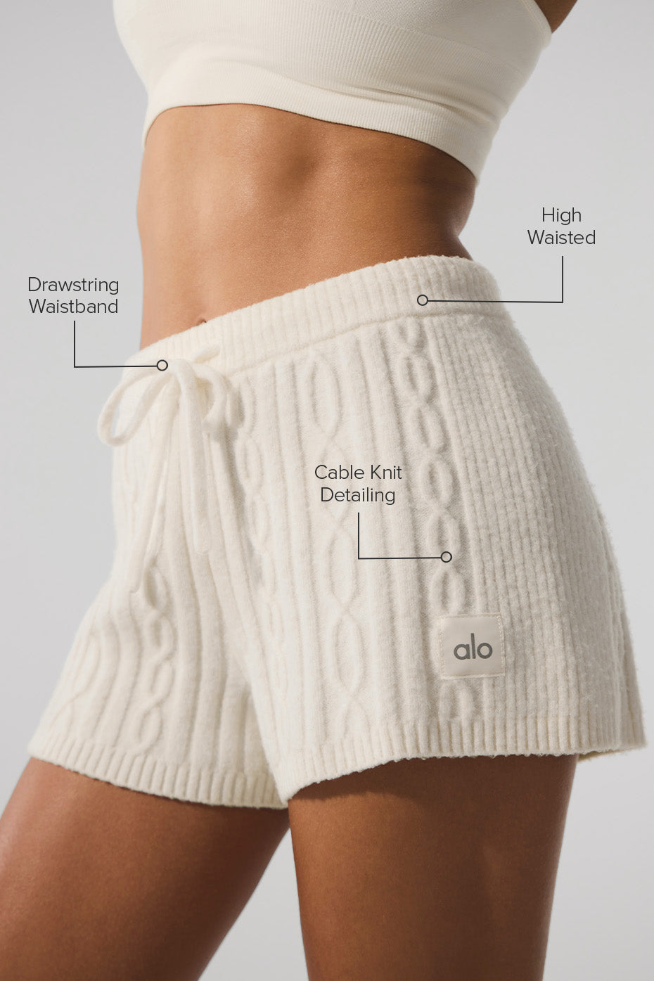Cable Knit Winter Bliss Short - Ivory — photo 2