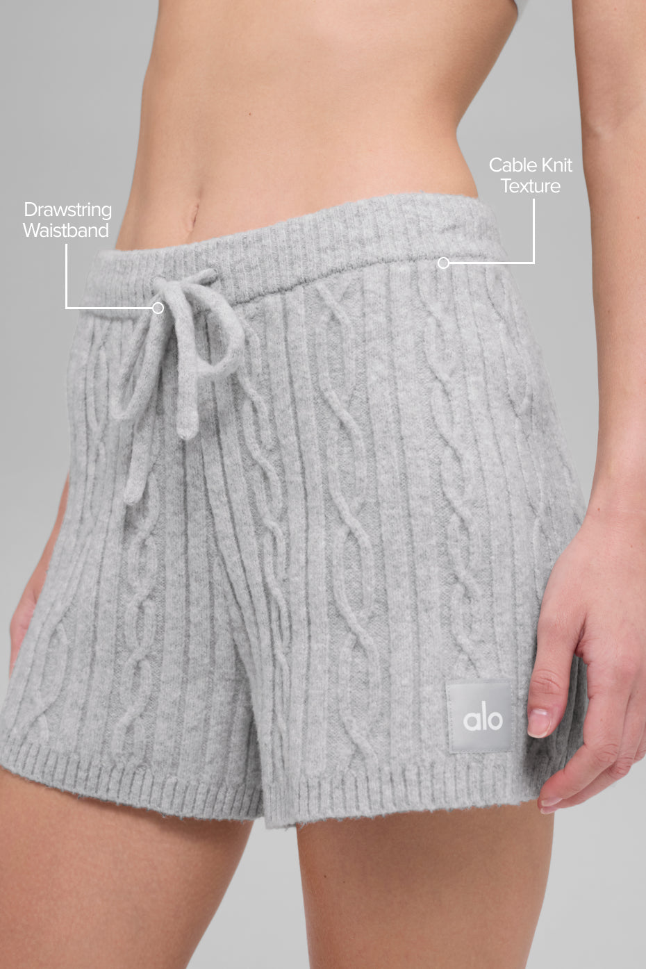 Cable Knit Winter Bliss Short - Athletic Heather Grey — photo 2