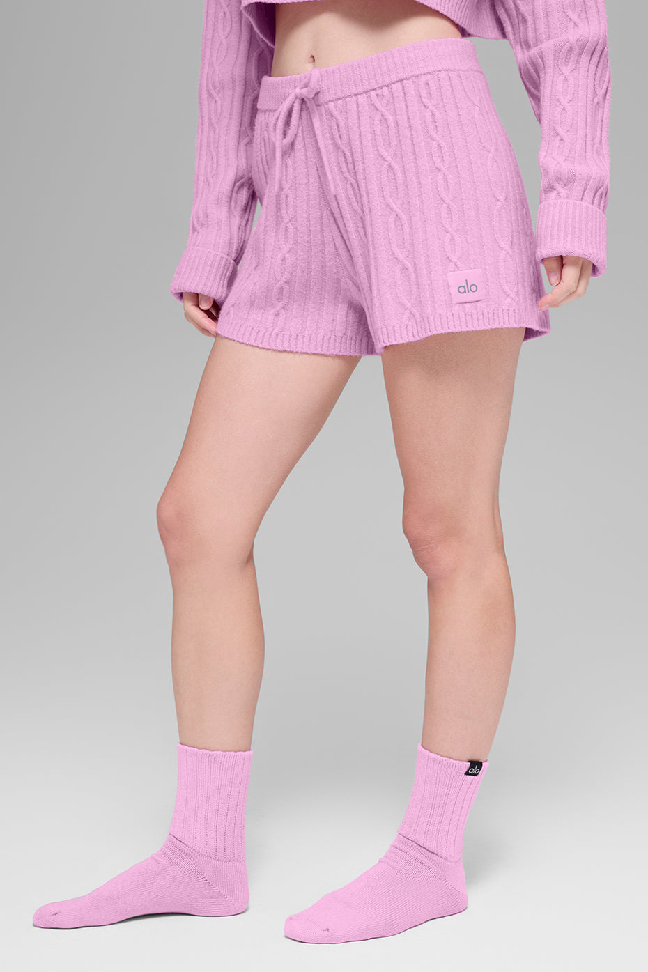 Cable Knit Winter Bliss Short - Candy Heart Pink — photo 4