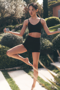 4" Seamless Modal Ribbed High-Waist Short - Black — photo 1