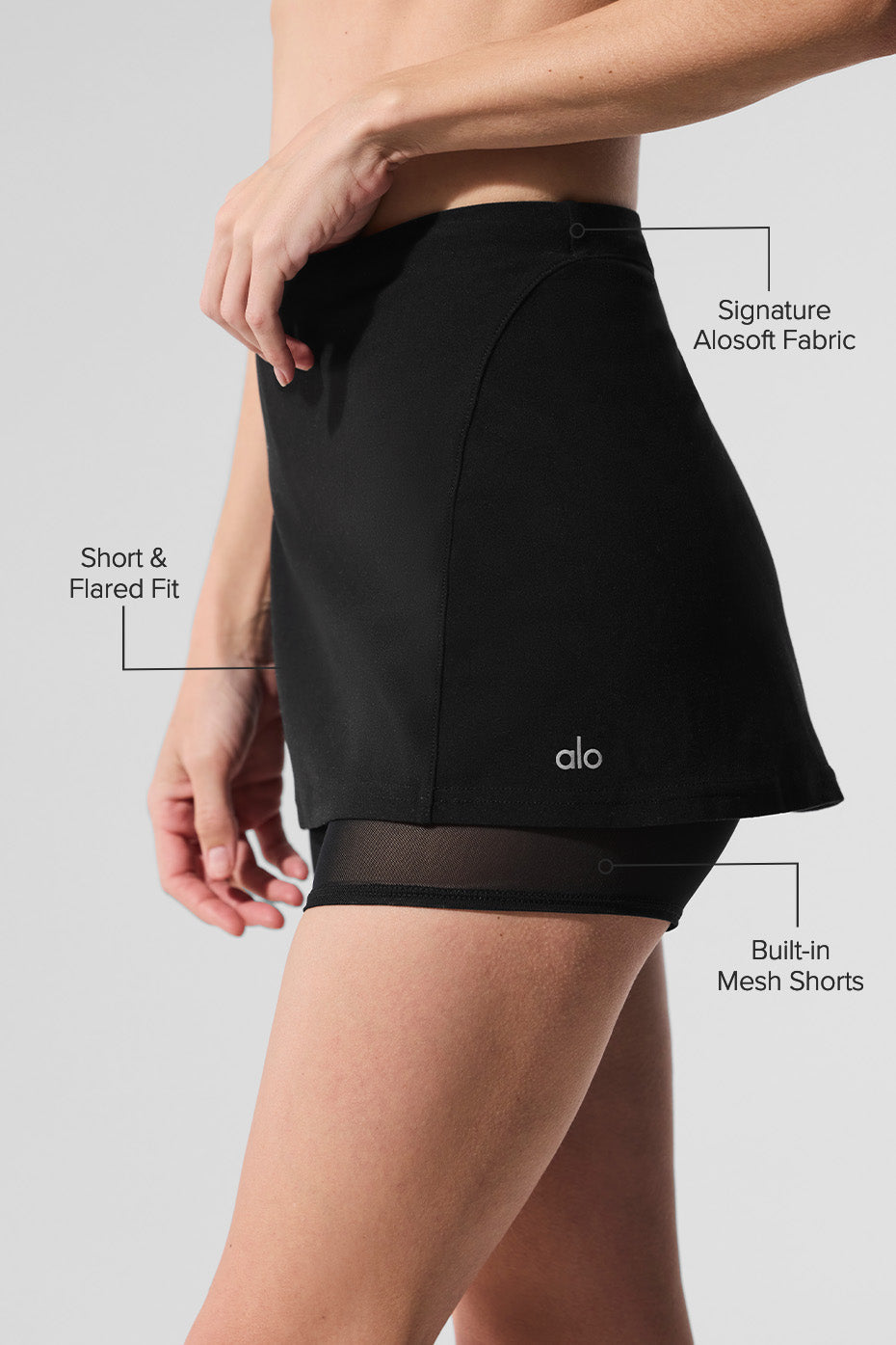 Alosoft Serve It Up Skirt - Black — photo 2