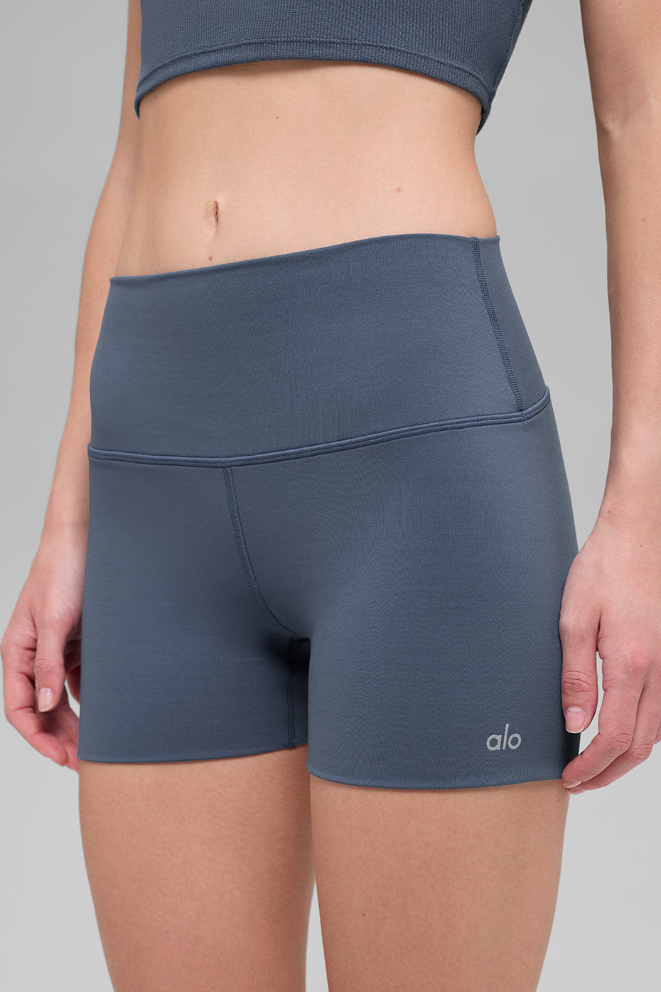 3" ALO Softsculpt High-Waist Precision Short - Bluestone — photo 2