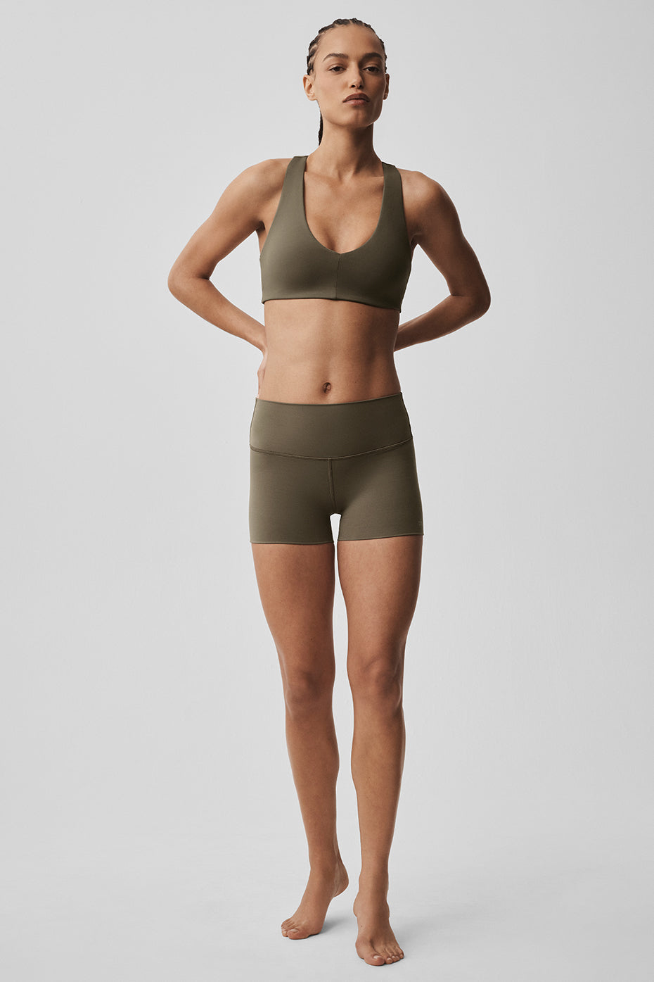 3" ALO Softsculpt High-Waist Precision Short - Olive Tree — photo 6