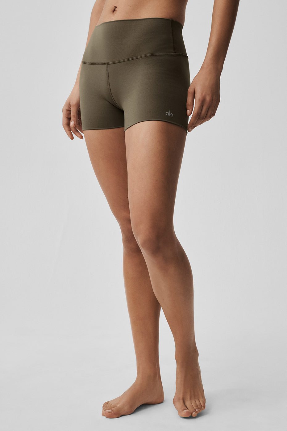 3" ALO Softsculpt High-Waist Precision Short - Olive Tree — photo 5