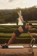 4" Airbrush High-Waist Race Pace Short - Green Olive/Black — photo 1