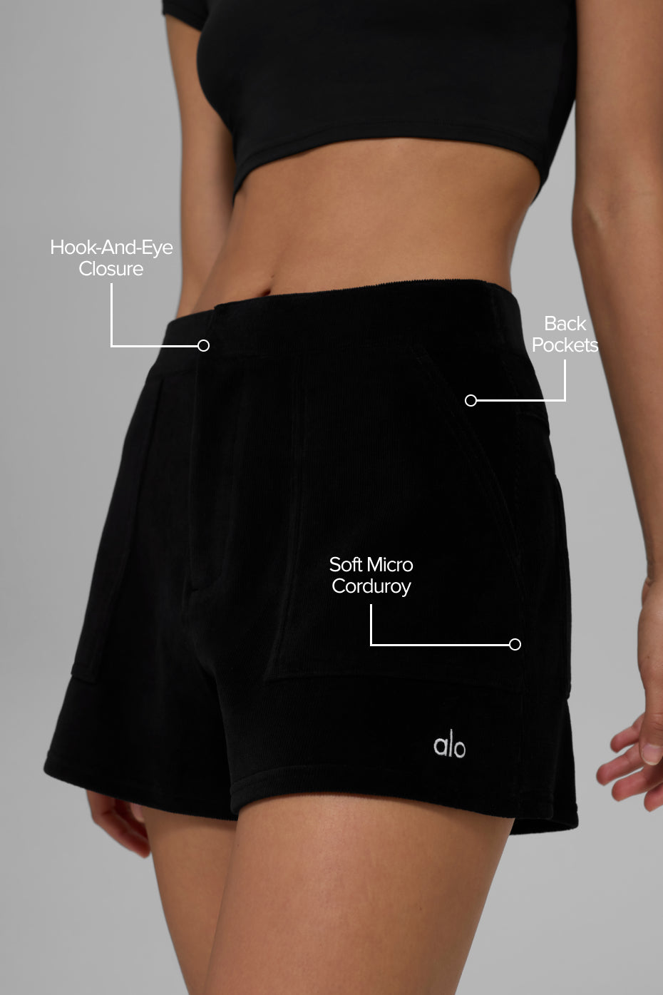 Micro Corduroy On Duty Short - Black — photo 2