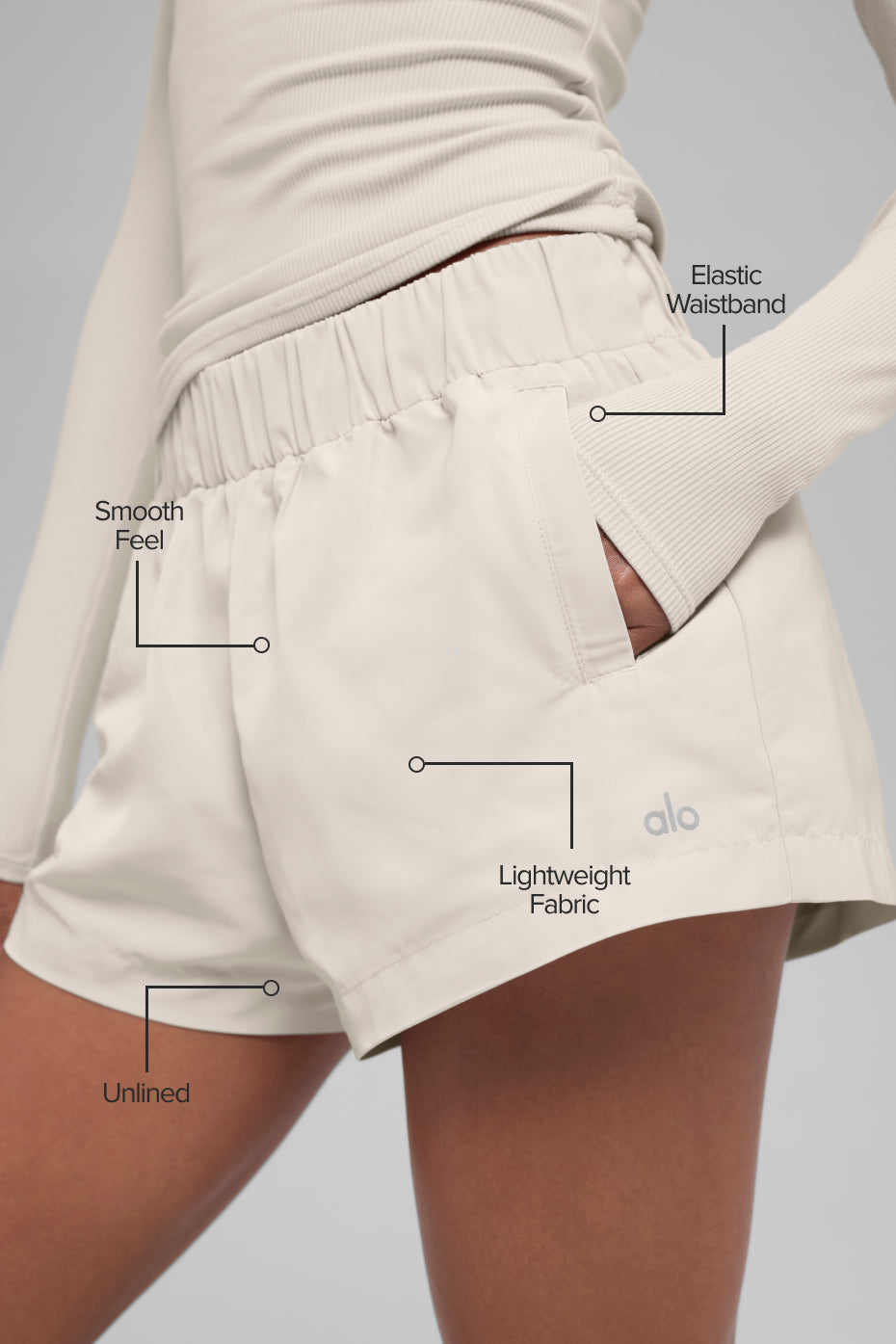 High-Waist Socialite Short - Bone — photo 2