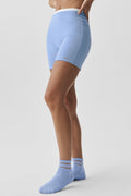 5" Airbrush Double Up Short - Light Provence Blue/White — photo 1