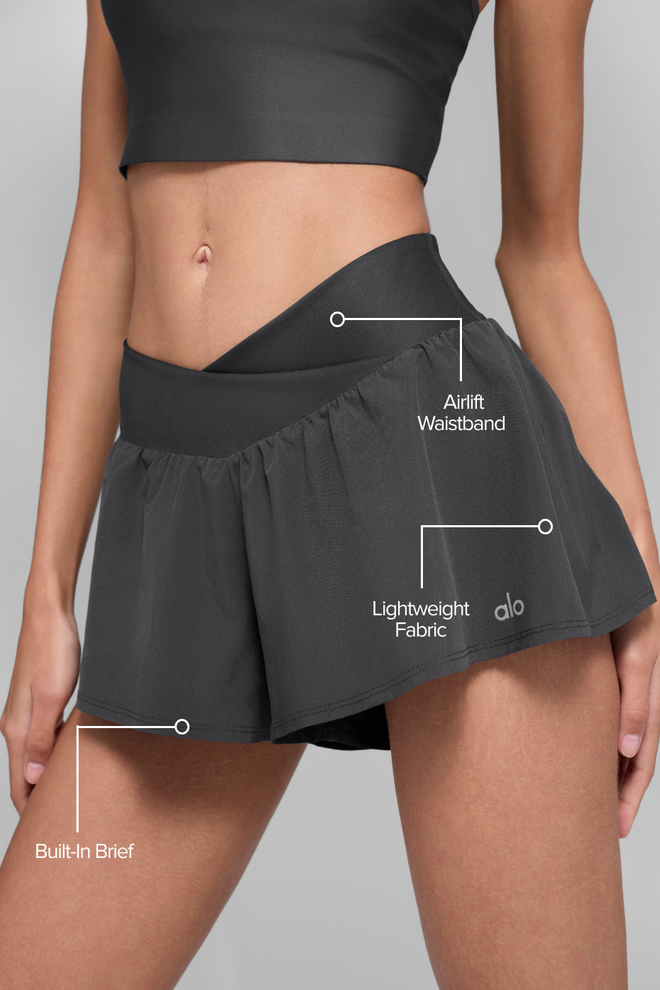 V-Cute Running Short - Anthracite — photo 2