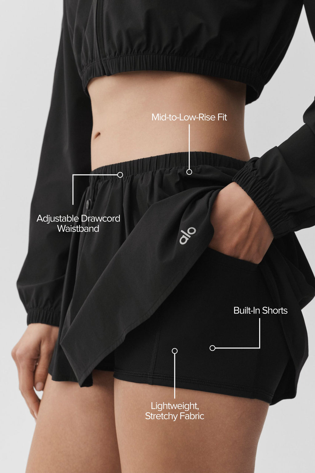 Breezy Tennis Skirt - Black — photo 2