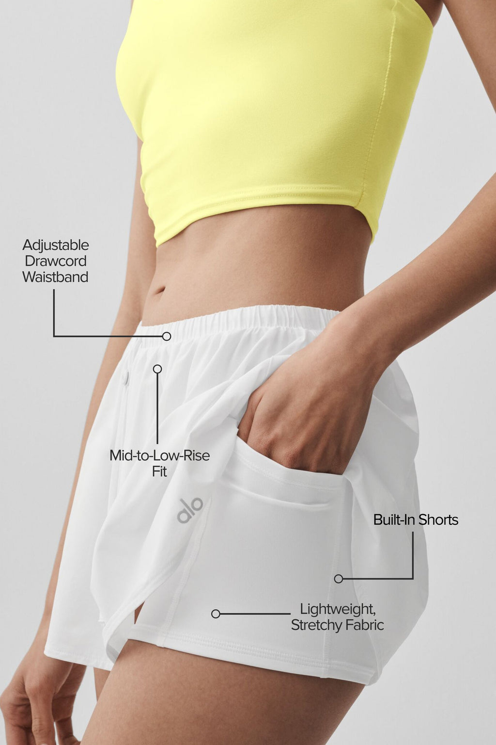 Breezy Tennis Skirt - White — photo 2