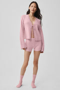 Wool Cashmere Ribbed Noble Short - Vintage Pink — photo 1
