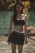 Airbrush Better Together Tennis Skirt - Black/White — photo 1