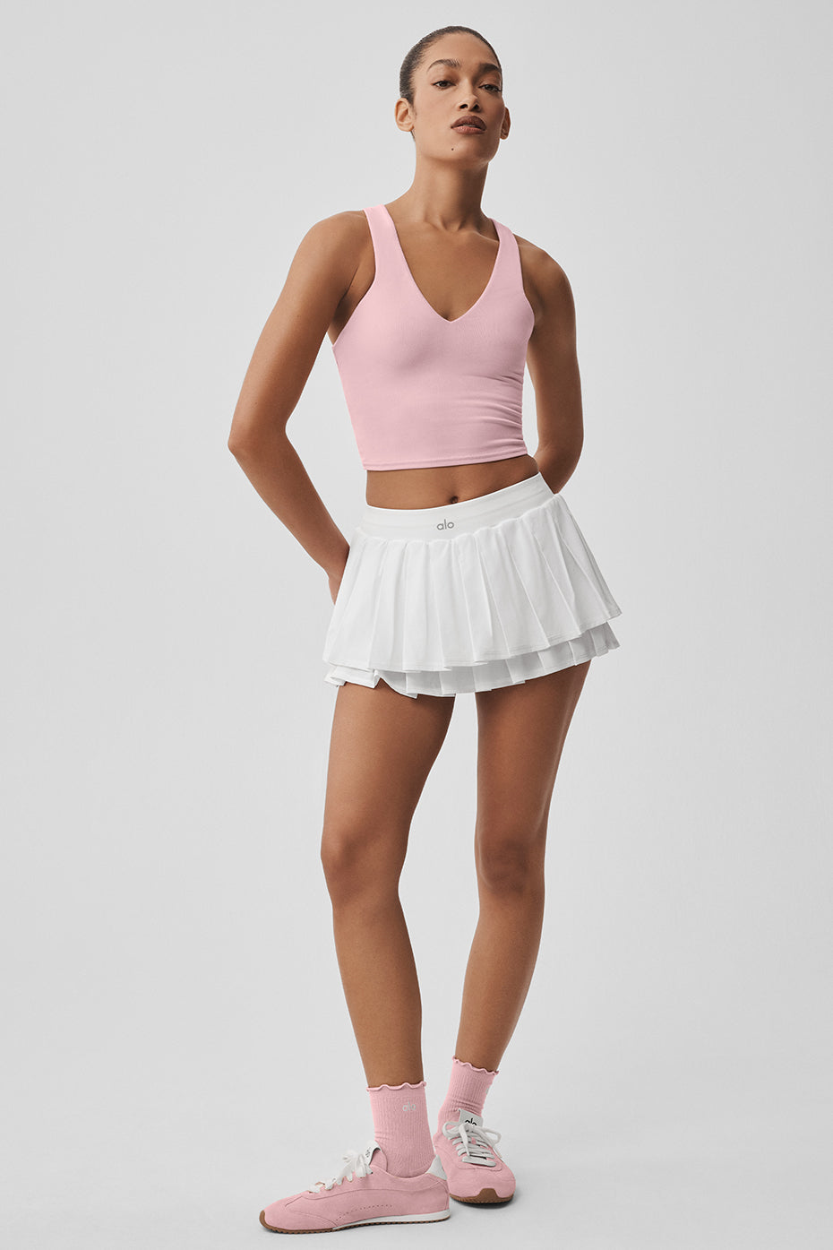 Double Or Nothing Tennis Skirt - White — photo 3