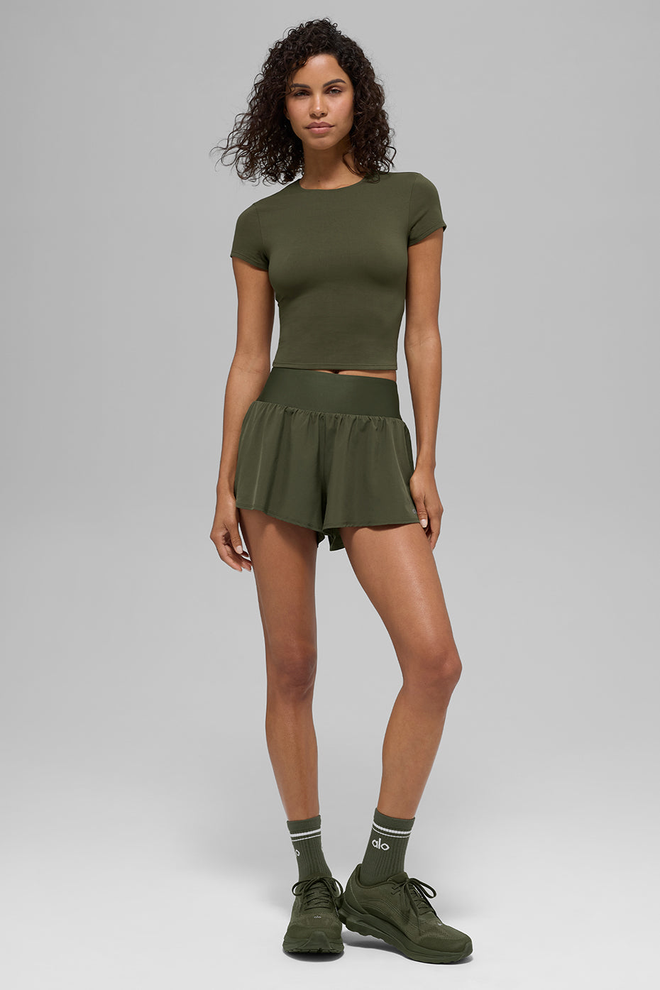 Victory Running Short - Green Olive — photo 5