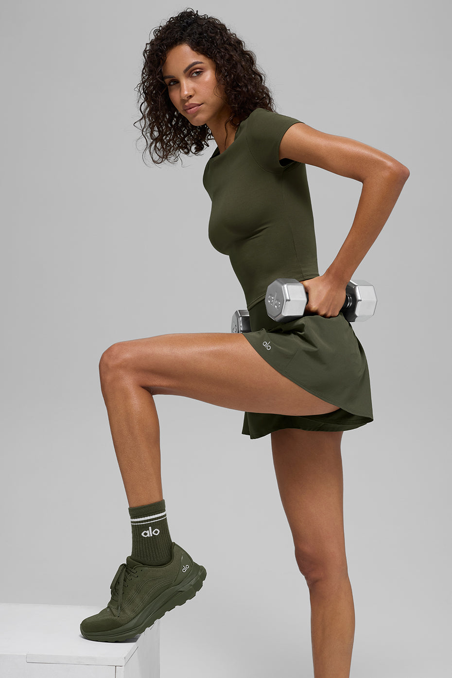 Victory Running Short - Green Olive — photo 4