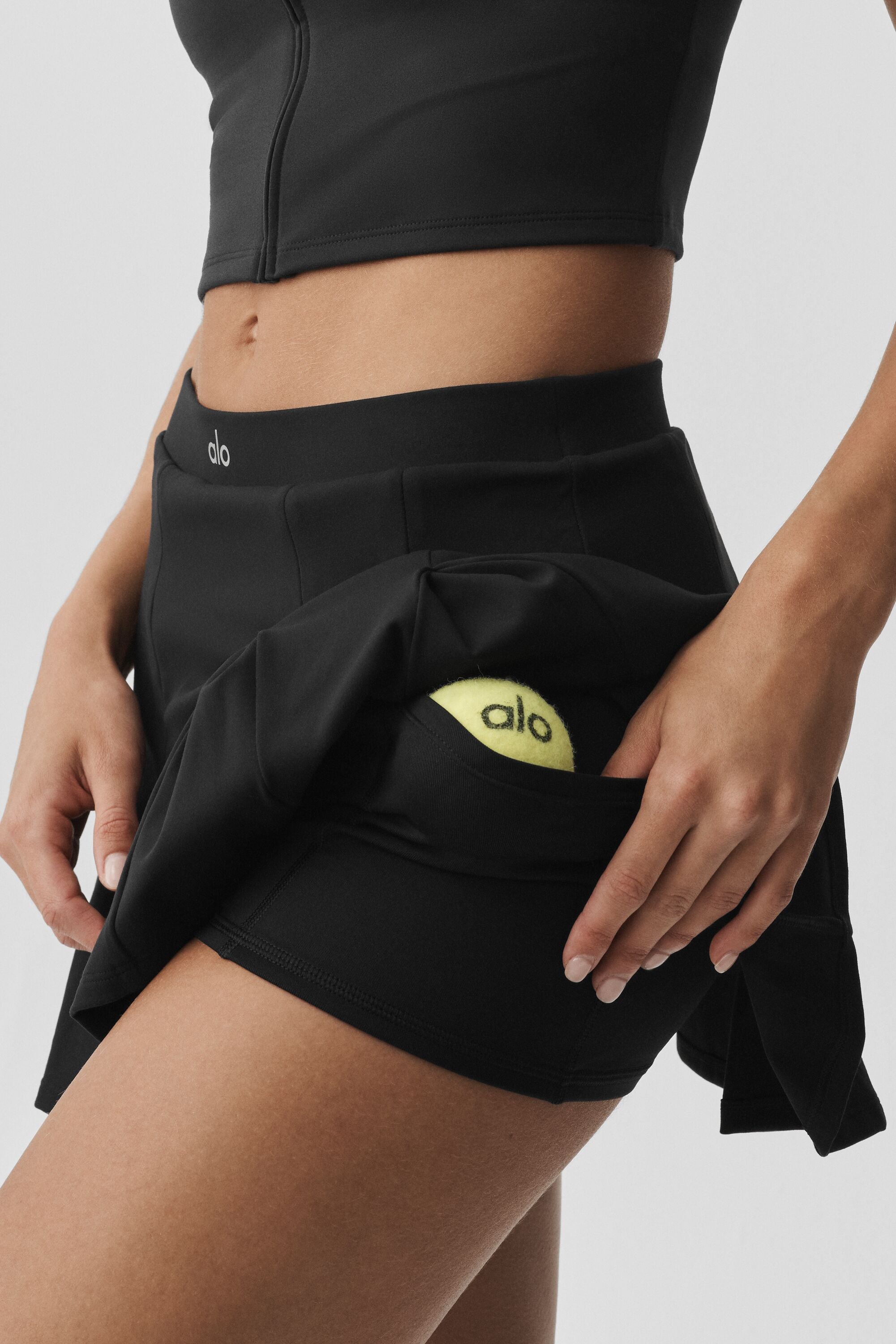ALO Softsculpt Topspin Tennis Skirt - Black — photo 2